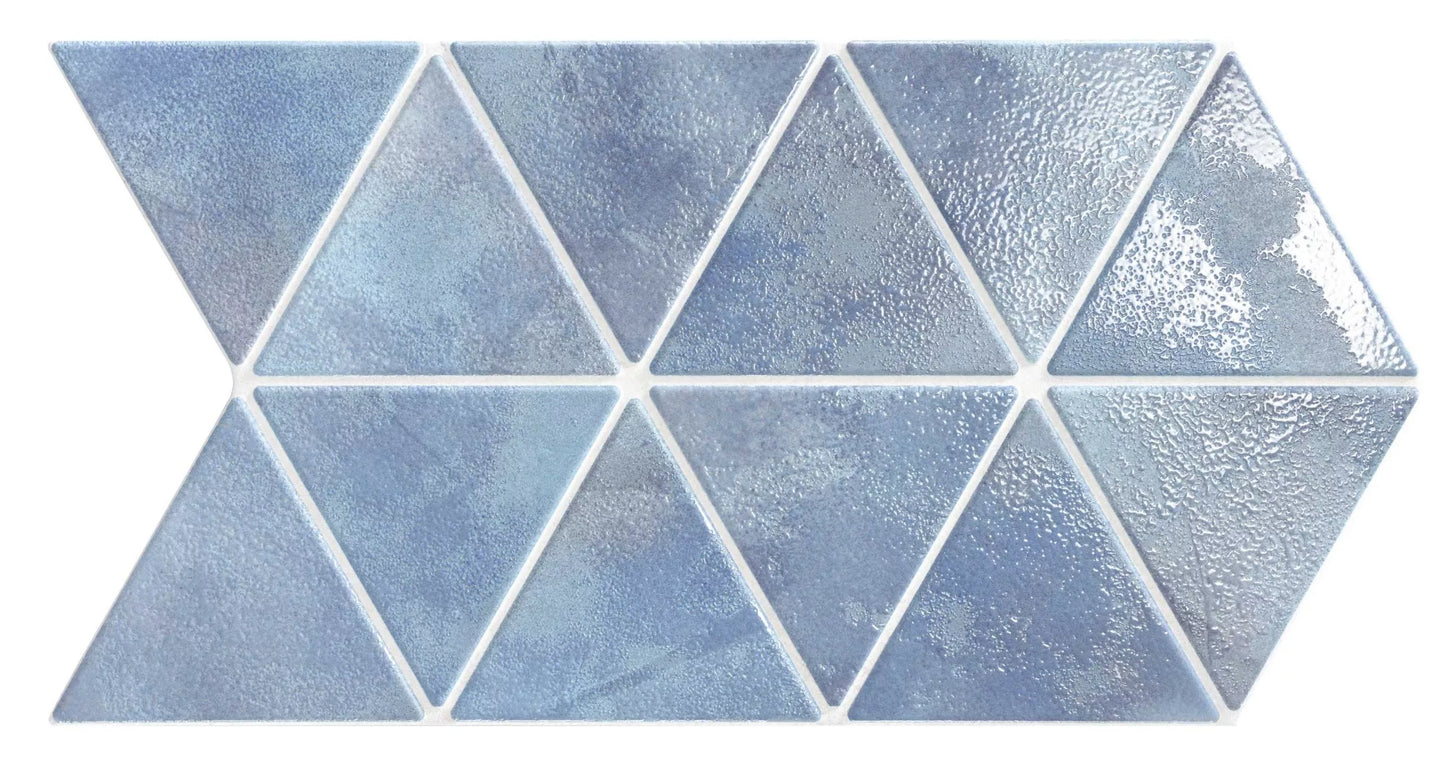 Carrelage Effet Zellige Triangle Craft Sky 48.5x28 cm de Realonda