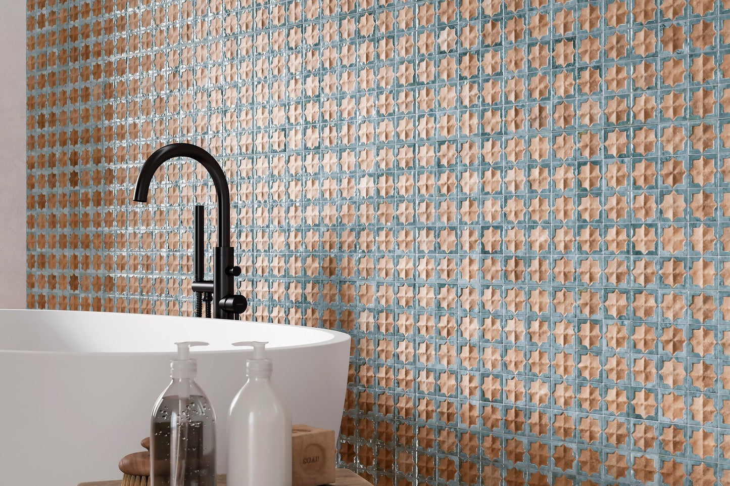 Carrelage Mural Décor Tetuan Cotto Blue 31x56 cm de Realonda