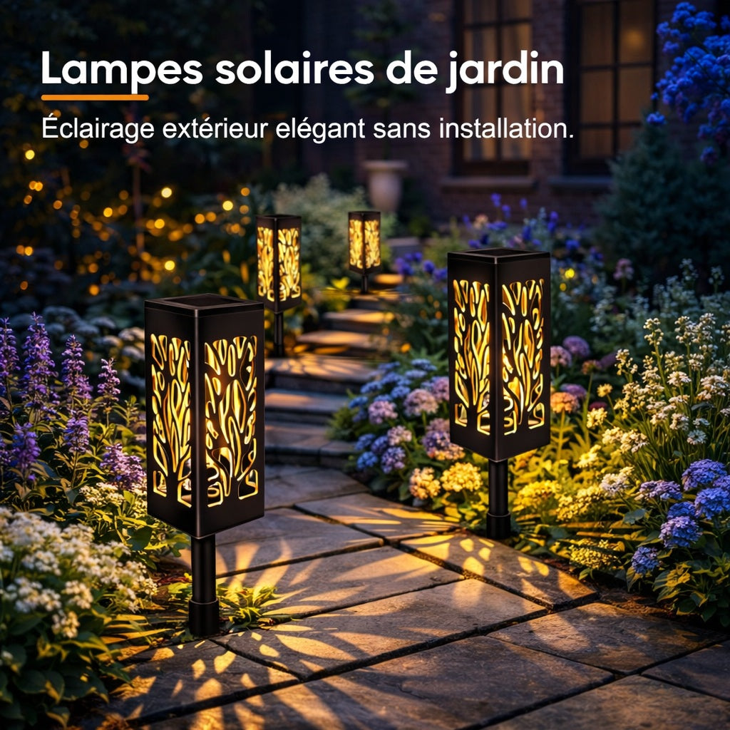 Lot de 3 lampes de terrasse et jardin LumaLys