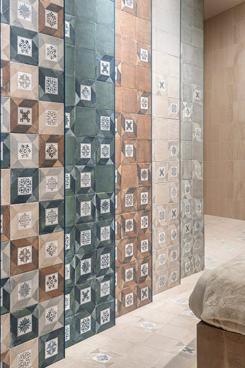 Carrelage Effet Carreau de ciment Deco Elegance Brown 20x20 cm de Mainzu