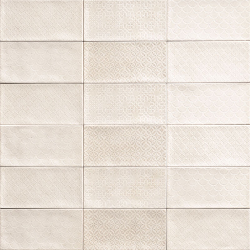 Carrelage Effet Zellige Camden Decor Bianco 10x20 cm de Mainzu