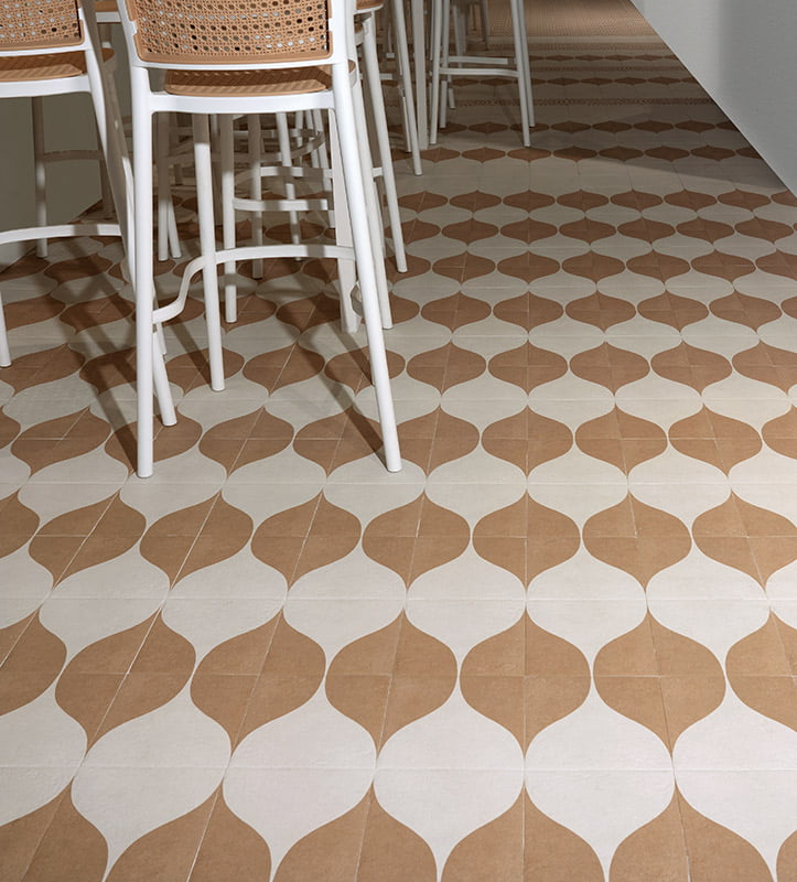 Effet carreau de ciment Canem Terra 20x20 cm