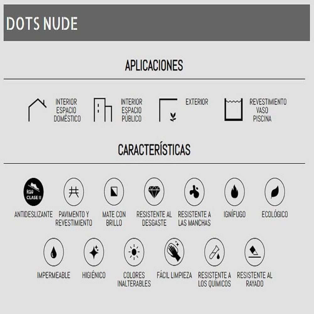 Carrelage Effet Terrazzo Dots Nude 20x20 cm de Mainzu