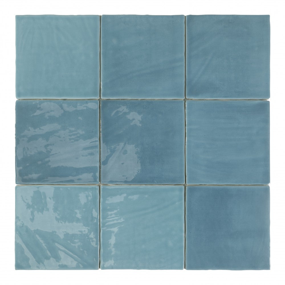 Carrelage Effet Zellige Brillant Tabarca Cielo 15x15 cm de Dune