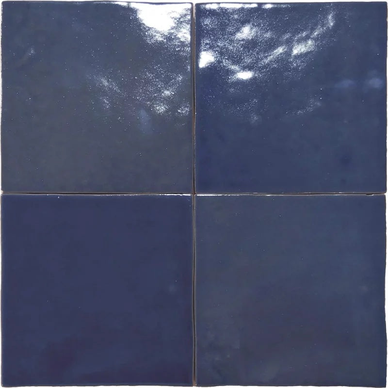 Carrelage Effet Zellige Manara Clay Meknes Marine 10x10 cm de Nanda Tiles