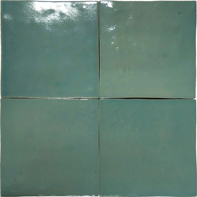 Carrelage Effet Zellige Manara Clay Tamir Turquesa 10x10 cm de Nanda Tiles