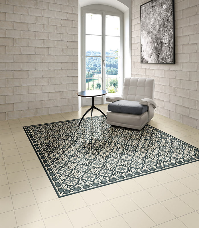 Carrelage Effet carreaux ciment Centro Florentine Blu 20x20 cm de Mainzu20x20 cm Boite de 1 m² / Angle Florentine Blu