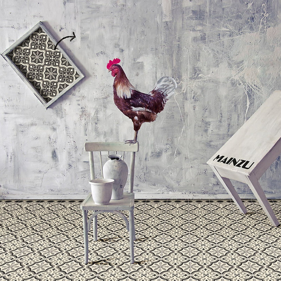 Carrelage Effet carreaux de ciment Centro Florentine White 20x20 cm de Mainzu