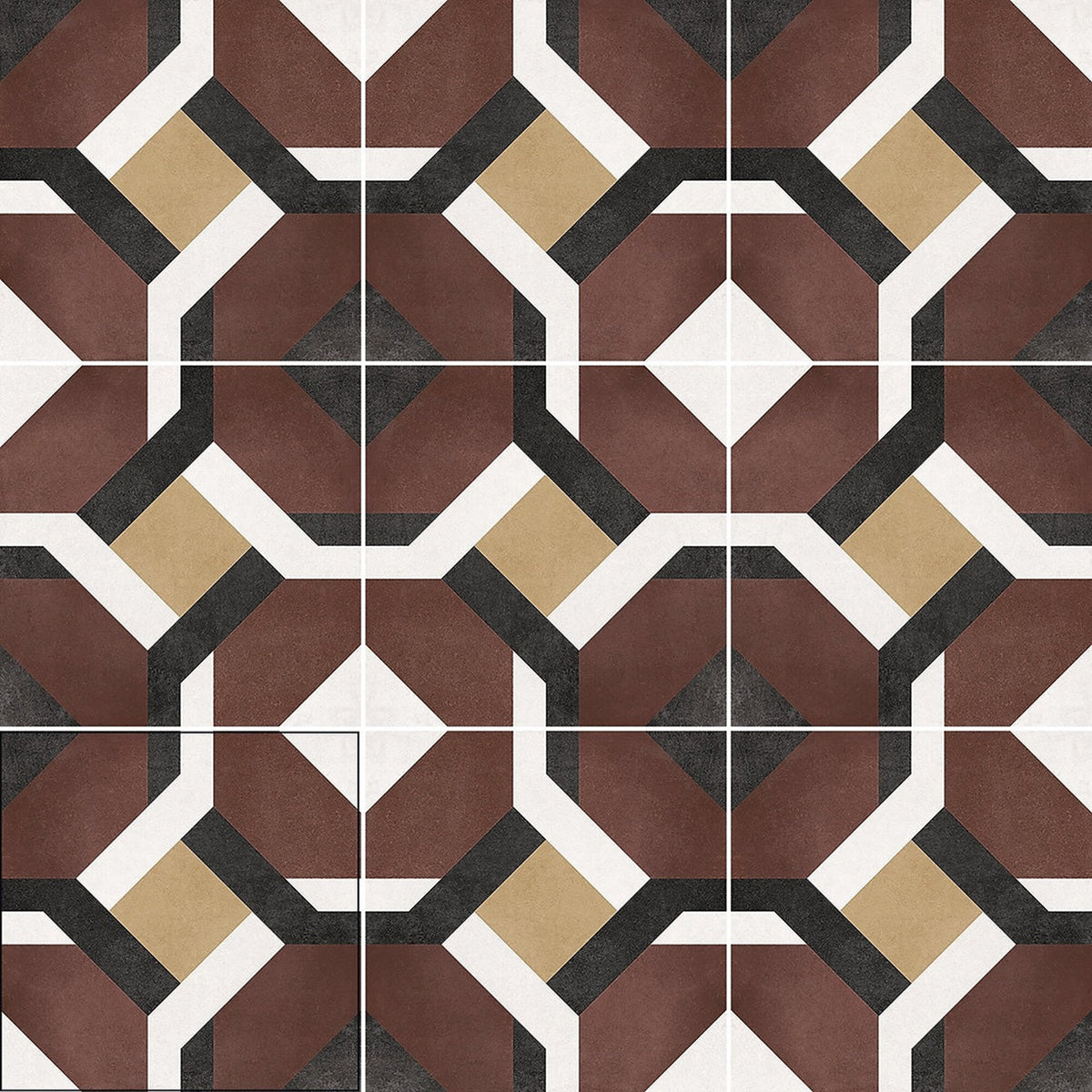 Carrelage Effet Carreau de Ciment Floriane Morgan 15x15 cm