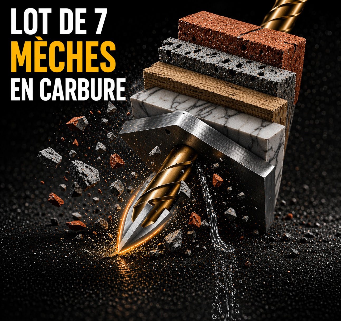 Forets Carrelage & Multi Matériaux – Kit 7 Pièces