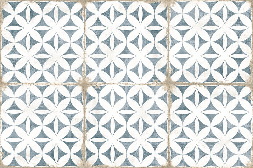 Carrelage Effet Carreau Ciment Grafton Abbey Blue 20x20 cm de Nanda Tiles