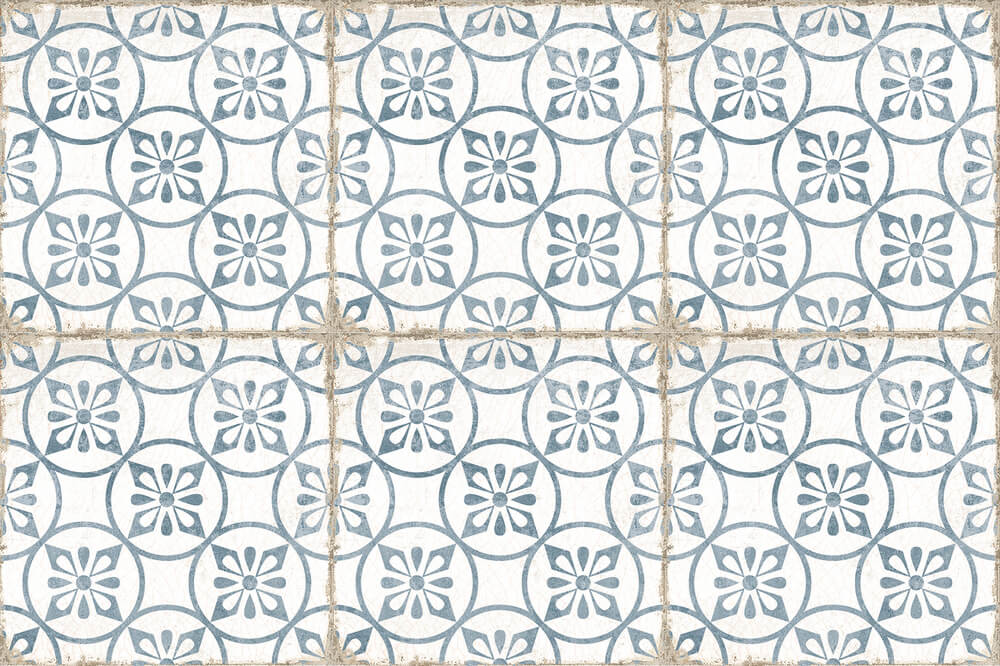 Carrelage Effet Carreau Ciment Grafton Capel Blue 20x20 cm de Nanda Tiles