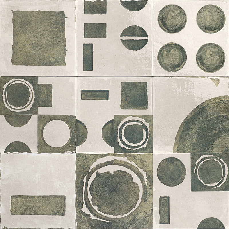 Carrelage Decor Abstract Green Brillant 20x20 cm de Mainzu