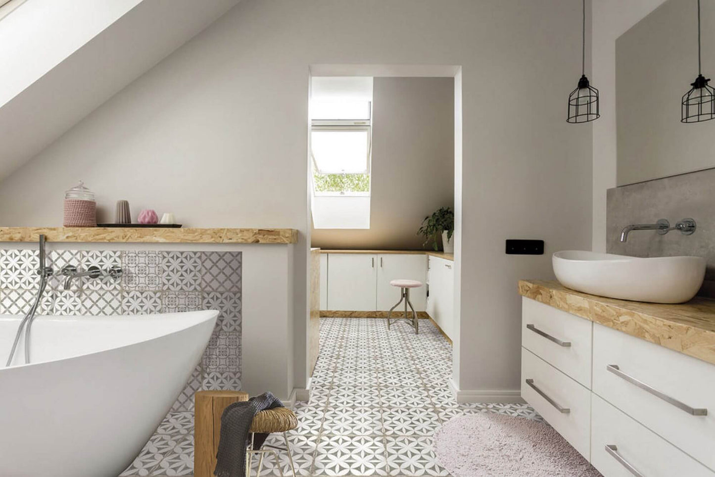 Carrelage Effet Carreau Ciment Grafton Dorset Taupe 20x20 cm de Nanda Tiles