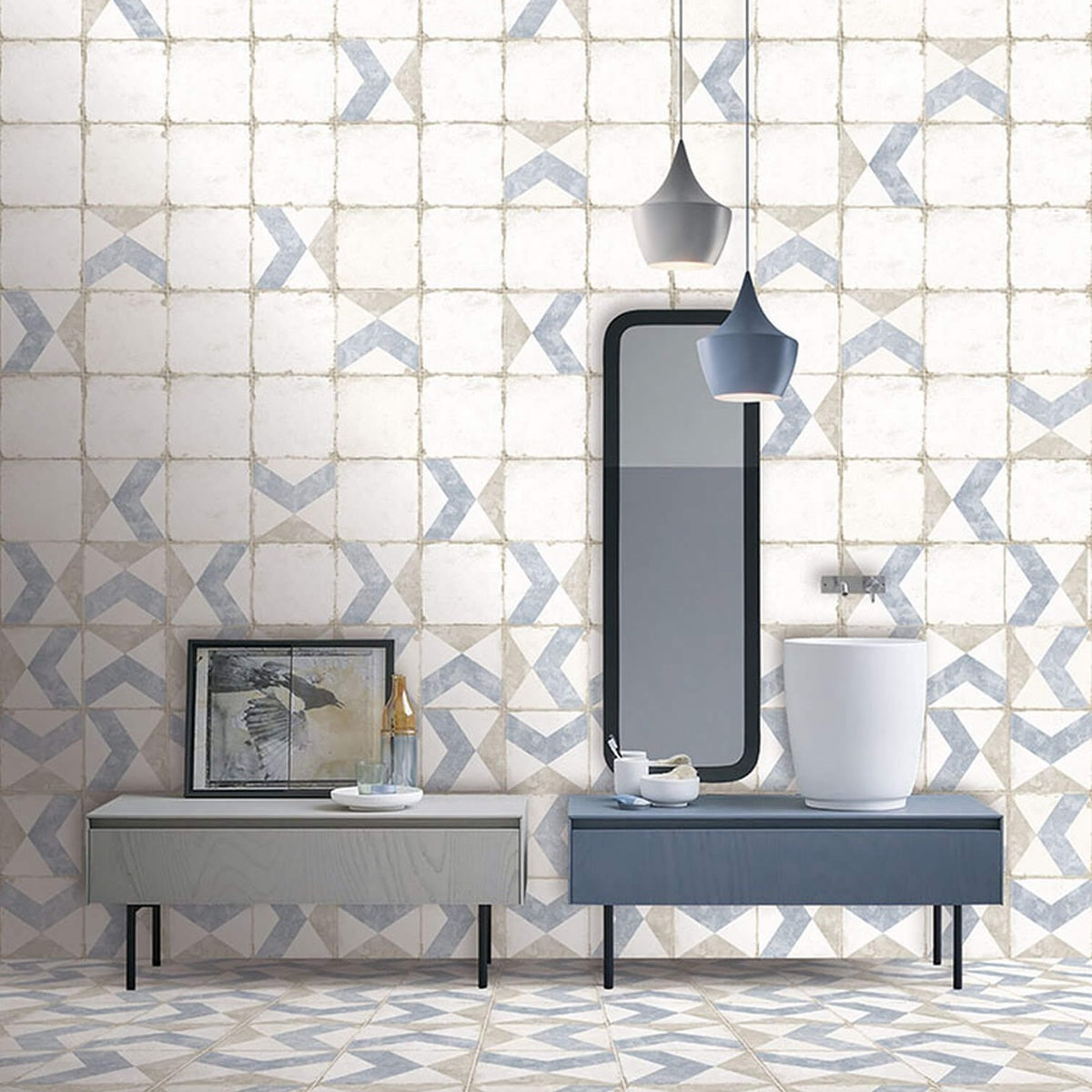 Carrelage Effet Carreau Ciment Grafton Parnel 20x20 cm de Nanda Tiles