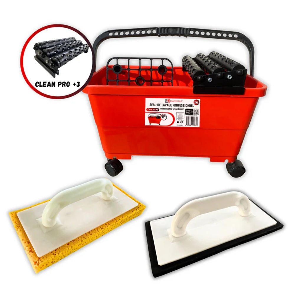 Kit joint carrelage professionnel avec seau 24L et outils