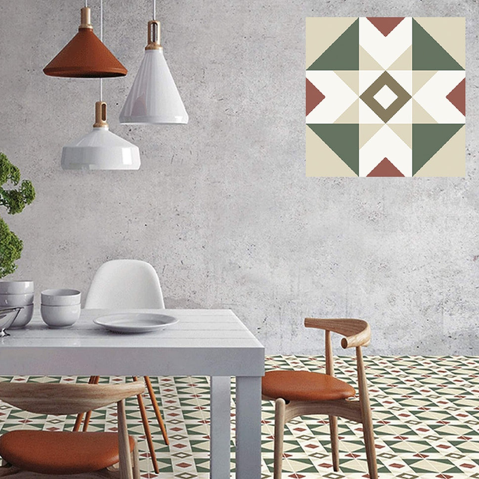 Carrelage Effet Carreau de Ciment Kompas Lex 20x20 cm de Nanda Tiles