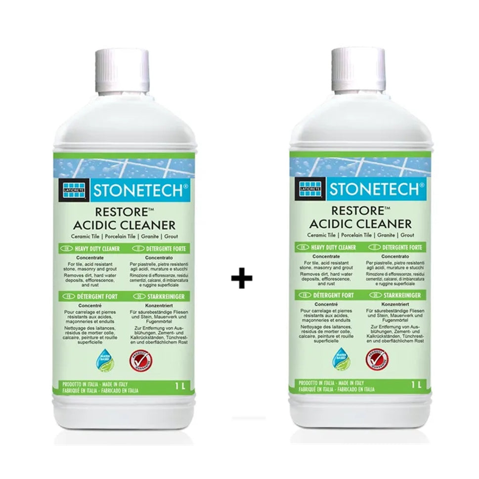 Nettoyant puissant carrelage Stonetech Restore Acidic Cleaner de LaticreteLot de 2 bidons de 1 Litre