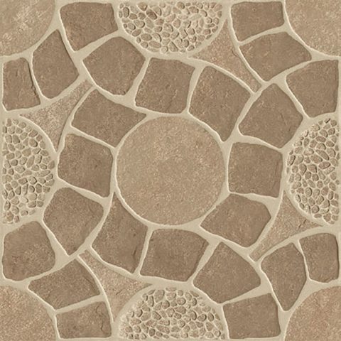 Carrelage Terrasse Effet Pierre Decor Lugo Marron 45x45 cm de Prissmacer