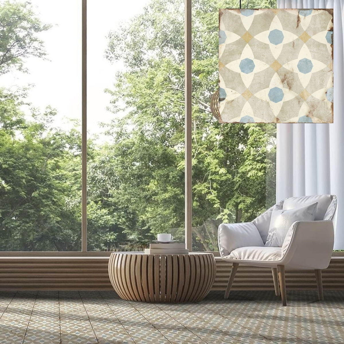 Carrelage effet carreau de ciment Loft Floor Oberlin 20x20 cm de Nanda Tiles