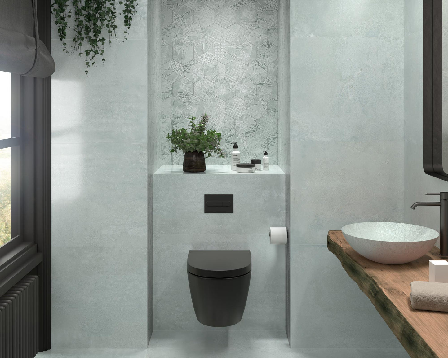 Carrelage Sol et mur rectifie Magnet Argent 60x120 cm de Dune