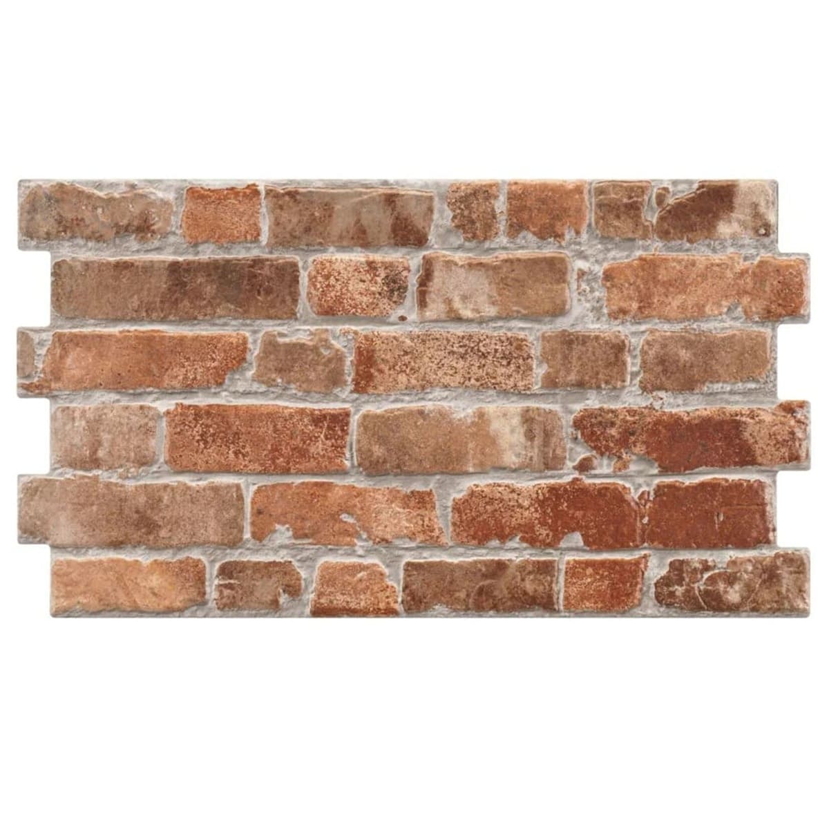 Carrelage Parement Mural Effet Pierre Brique Manhattan Cotto 31x56 cm de Realonda