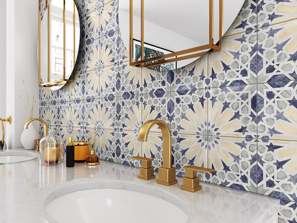 Faience Murale Effet Zellige Decor Nazari 15x15 cm de Mainzu (10 coloris)15x15 cm Boite de 1 m² / Mudejar