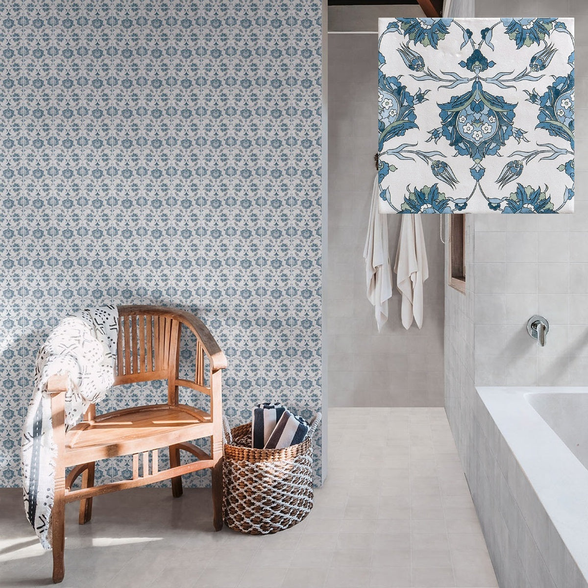 Carrelage Effet Carreau de ciment Marlow Rialta 11,5x11,5 cm de Nanda Tiles