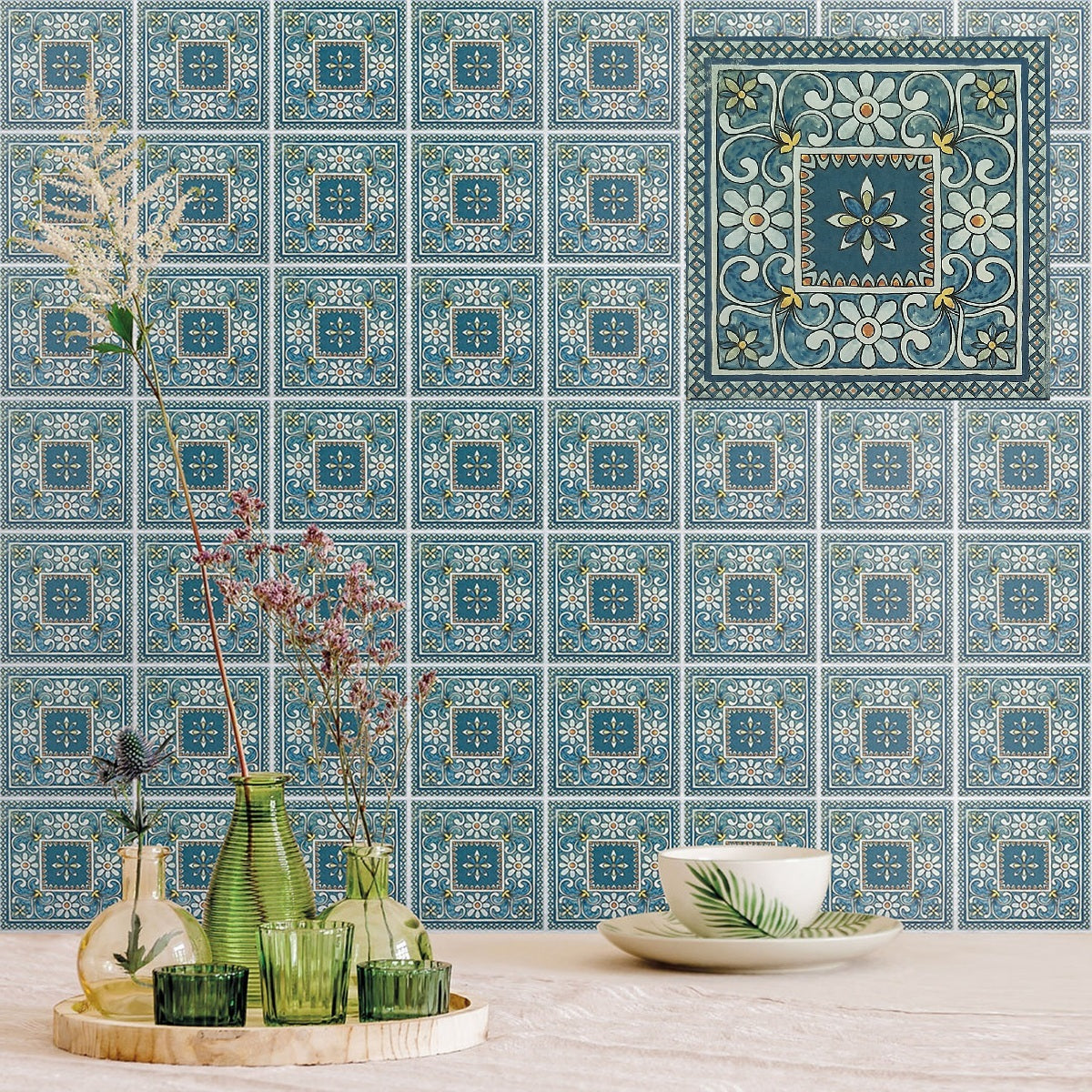 Carrelage Effet Carreau de ciment Marlow Tansy 11,5x11,5 cm de Nanda Tiles