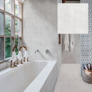 Carrelage Effet Carreau Ciment Marlow White Whale 11,5x11,5 cm de Nanda Tiles11.5x11.5 cm  Boite de 0.50 m²