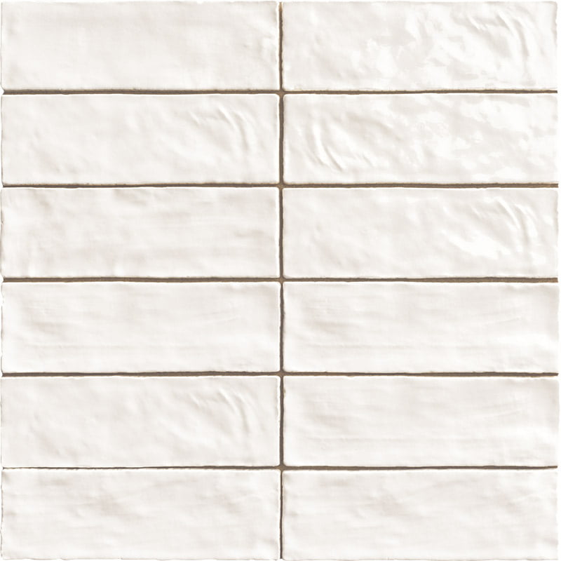 Carrelage Effet Zellige Positano Bianco 6,5x20 cm de Mainzu