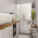 Carrelage Effet Zellige Positano Bianco 6,5x20 cm de Mainzu6.5x20 cm Boite de 0.50 m²