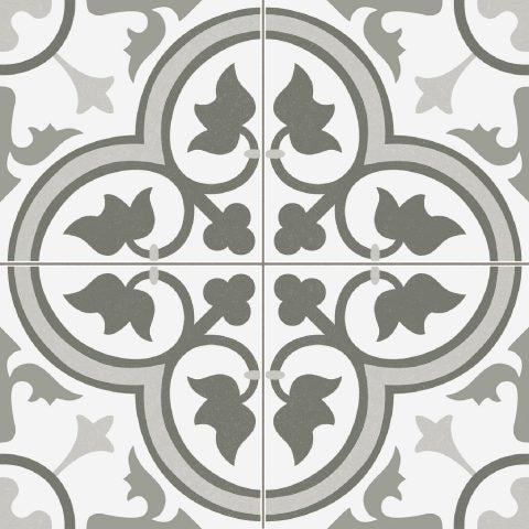 Carrelage Effet Carreau De Ciment Pre Dover Grey 45x45 cm de Prissmacer