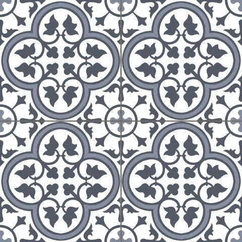 Carrelage Effet Carreau De Ciment Pre Hampton Blue 45x45 cm de Prissmacer