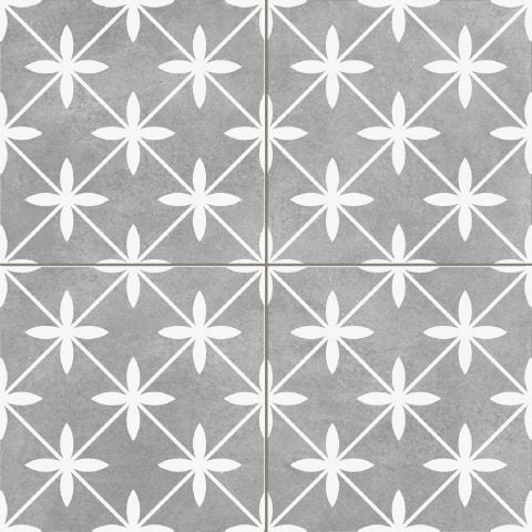 Carrelage Effet Carreau De Ciment Pre Star Grey 45x45 cm de Prissmacer
