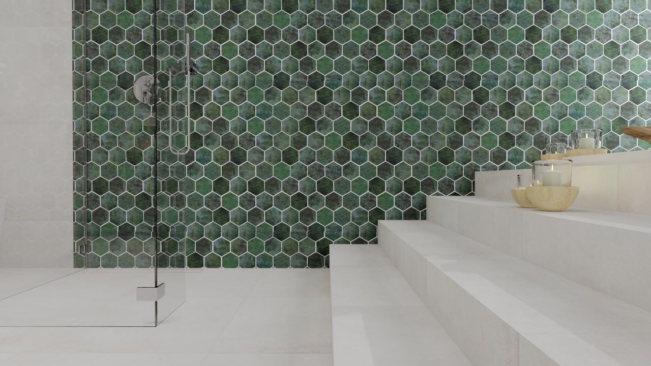 Hexagonal Hex Zellige 26,5x51 cm de Realonda