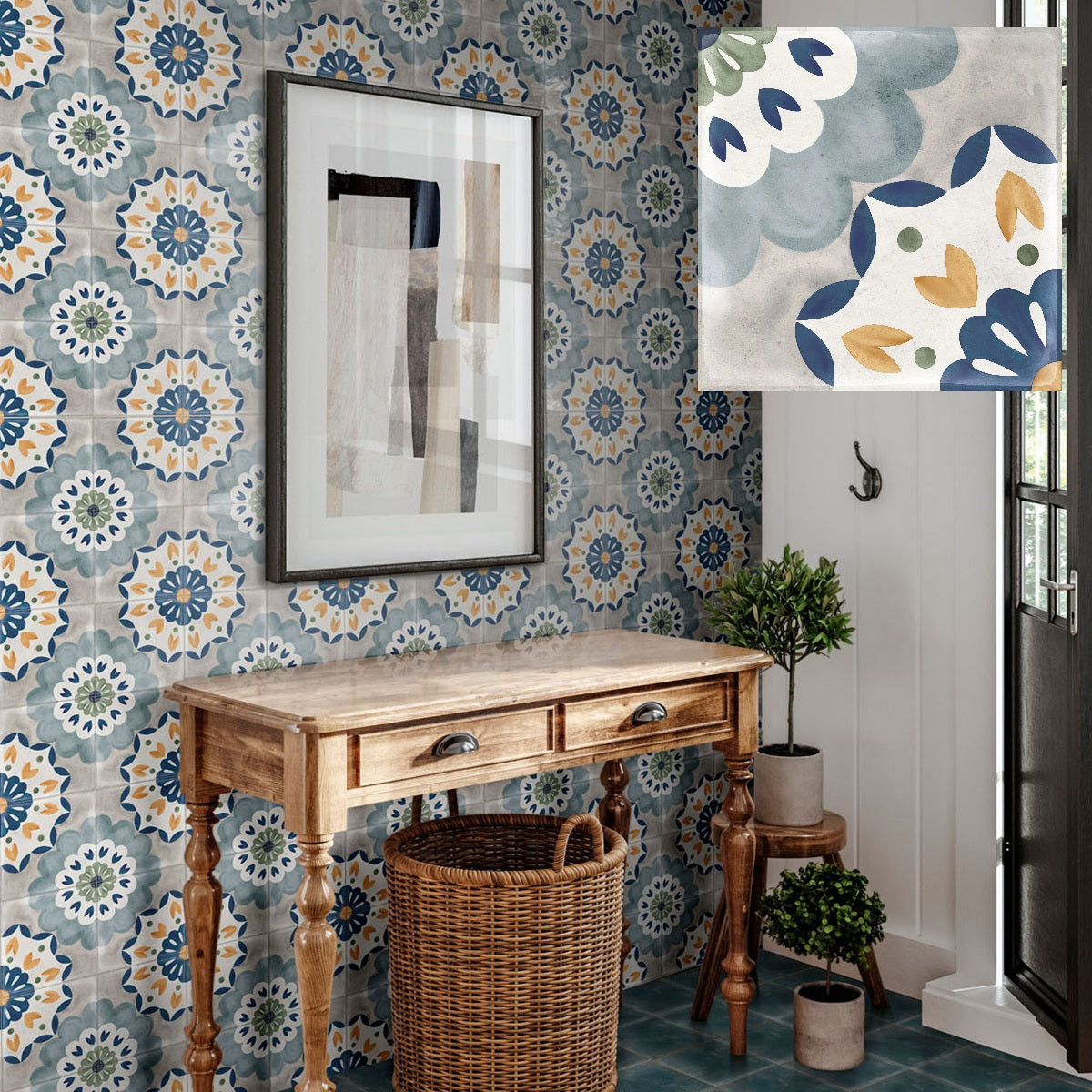 Carrelage Effet Carreaux de Ciment Veranda Alma 15x15 cm de Nanda Tiles