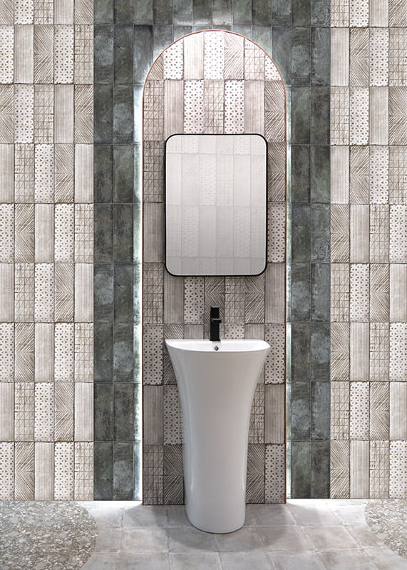 Carrelage Effet Zellige Elios White 10x30 cm de Mainzu