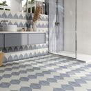 Carrelage Effet carreau de ciment Blue Water Decor Blue Two 20x20 cm de MainzuBoite de 1 m² / Decor Blue Two