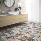 Carrelage Fresque Murale Décor Fleuri Samui 20x20 cm de MainzuFresque 120x120 cm Boite 1.44 m²