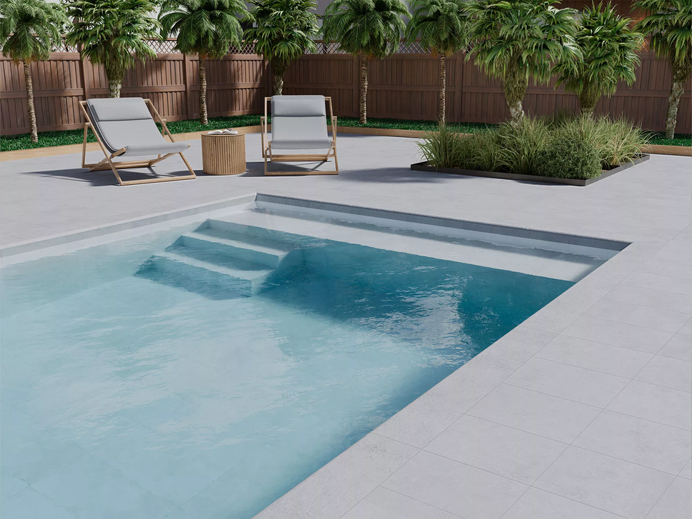 Piscine et Terrasse Ain Blanco50x100x2 cm Boite de 1 m²