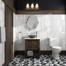 Carrelage Effet Zellige Flat White Gloss 7.5x30 cm de DuneBoite de 0.495 m²