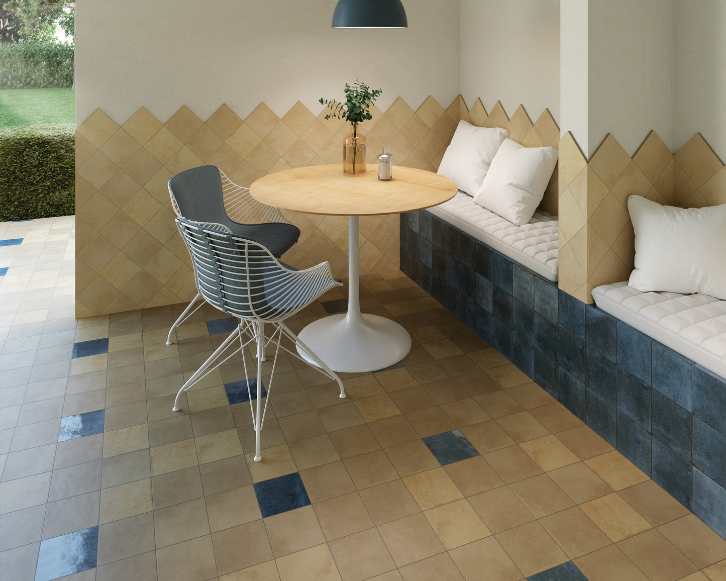 Carrelage Effet Zellige Agadir Cotto Oscuro Mate 14,7x14,7 cm de Dune