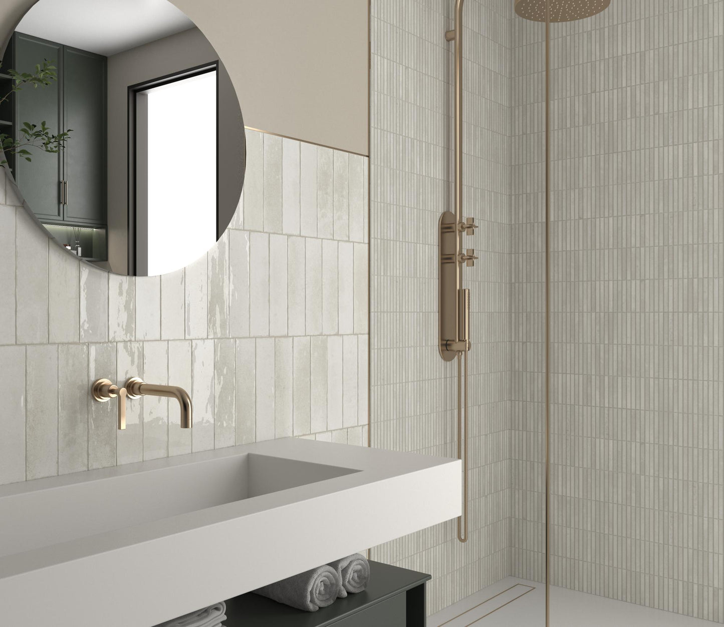 Carrelage Effet Zellige Agadir Ivory 7x28 cm de Dune