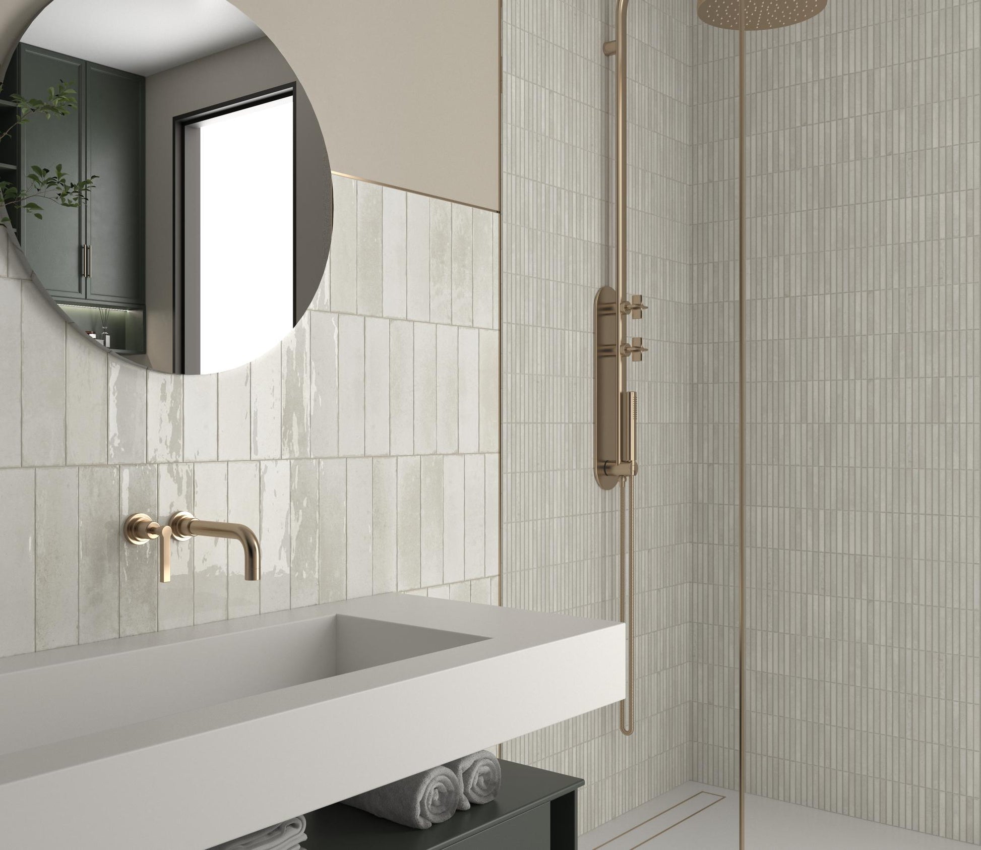 Carrelage Effet Zellige Agadir Ivory 7x28 cm de Dune