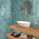 Carrelage Effet Zellige Agadir Turquesa 7x28 cm de Dune7x28 cm Boite de 0.882 m²