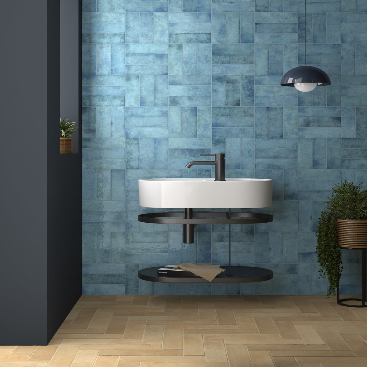 Carrelage Effet Zellige Alfar Azul Prusian 6,5x20 cm de Dune