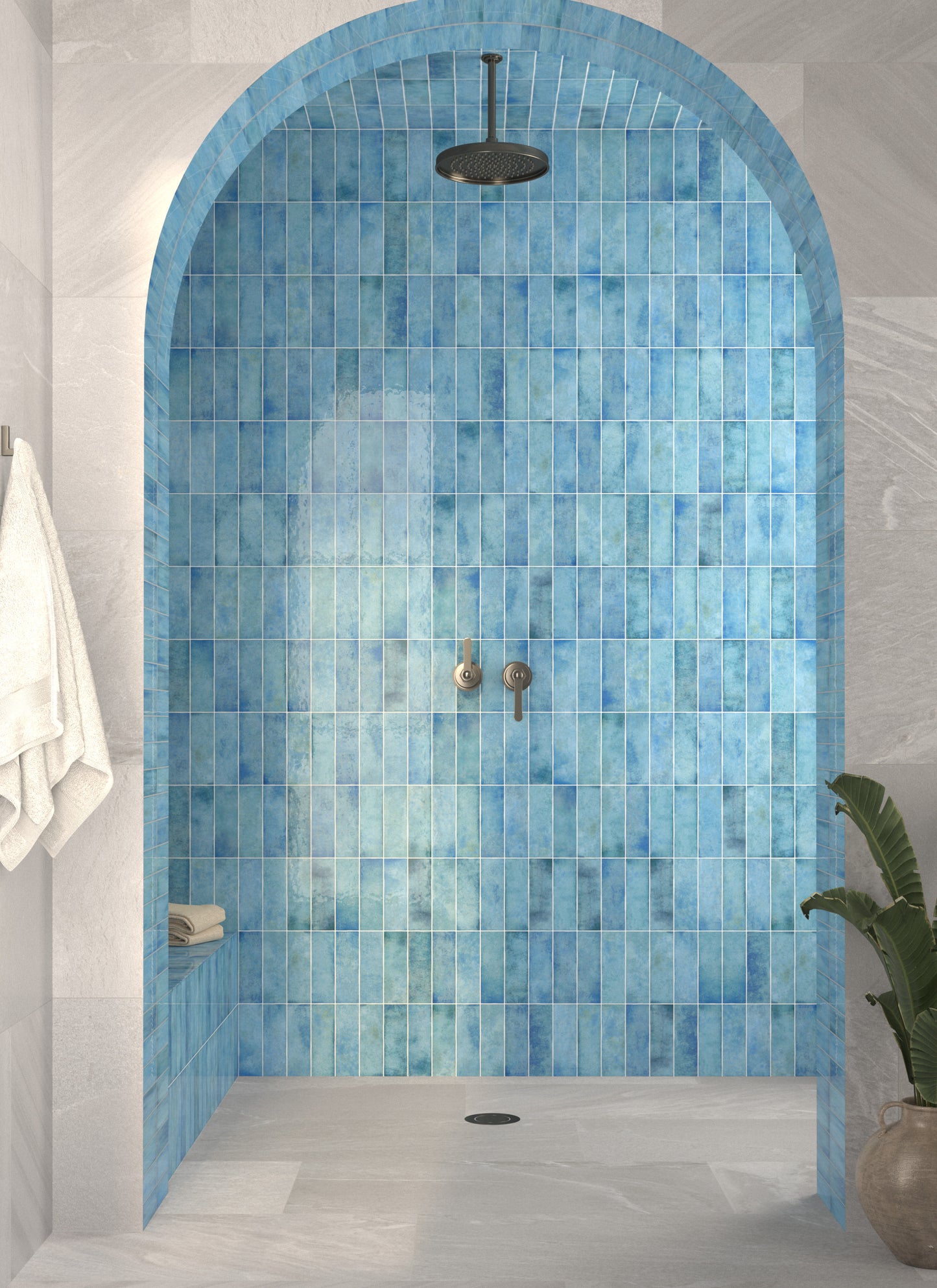 Carrelage Effet Zellige Alfar Azul Prusian 6,5x20 cm de Dune