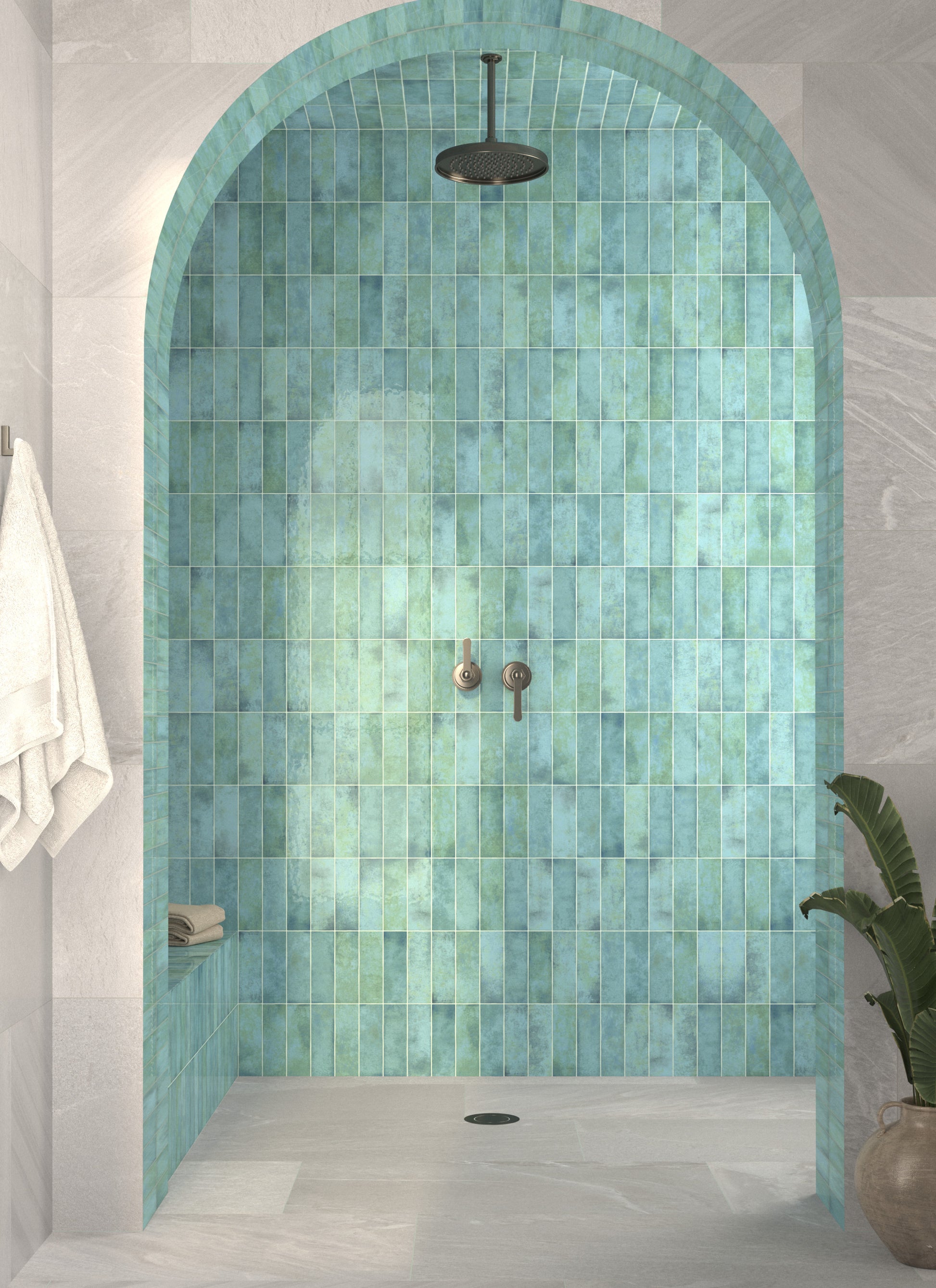 Carrelage Effet Zellige Alfar Turquesa 6,5x20 cm de Dune