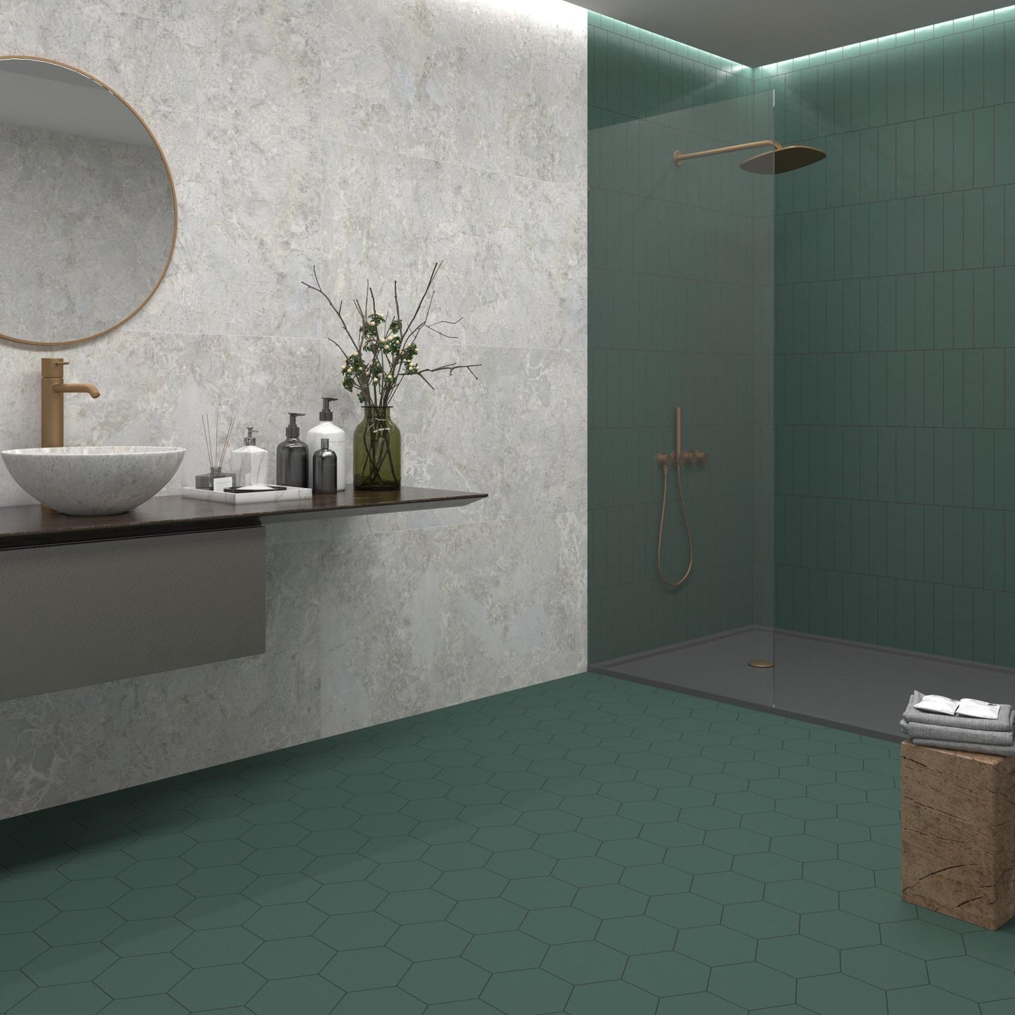Carrelage Effet Marbre Amazonite Pearl Satin 60x120 cm de Dune